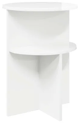 Zdjęcie produktu dla Stolik boczny Biały wysoki połysk Ø 39,5 x 55 cm