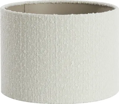 Produktbild von Lampenschirm - Weiß - Braun - Stoff - Ø 25 cm