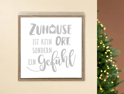 Produktbild von GILDE Spiegelbild (LED), quadratisch, Spruch, MDF, Spiegelglas, naturfarben, silberfarben, , L. 4 cm, B. 16 cm, H. 16 cm 45301/Abverkauf nur solange Vorrat reicht