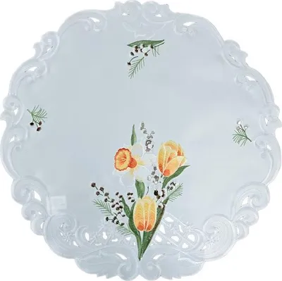 Produktbild von Serviette, Osterserviette, für einen Korb, bestickt, mit Blumen 40 cm