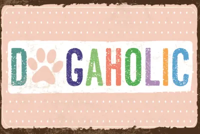 Produktbild von vianmo Blechschild 12x18 cm DogAholic
