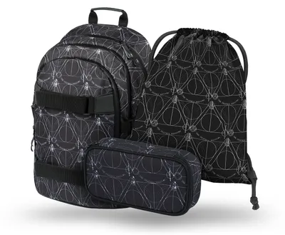 Produktbild von BAAGL Skate Harry Potter Deathly Hallows Rucksack-Set 3tlg: Rucksack, Federmäppchen, Turnbeutel
