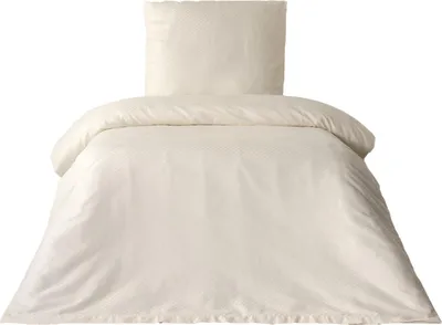 Produktbild von Bettwäsche 200x220 cm Baumwolle Set Renforce Beige Kariert weich Kissenbezug 80x80 cm mit Reißverschluss alle Jahreszeiten