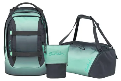 Produktbild von Satch, Schulrucksack-Set PACK Gradient Mint 3-teilig, ab 5. Klasse