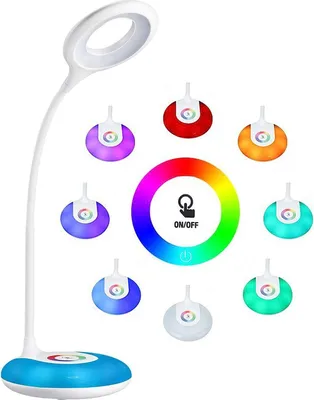 Produktbild von LED Schreibtischlampe mit 360° Licht, Touch Leselampe, 5W, Weiß, Energieeffizient