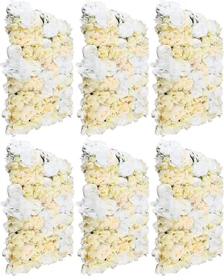 Produktbild von 6X Künstliche Blumenwand Rosenwand Kunstblumen Panel DIY Hochzeit Straße Hintergrund Flower Wall Panels Seidenblume DIY Blumenwand Hochzeit Kunstblumen Deko