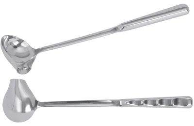 Produktbild von Saucengießlöffel, Ergonom, Edelstahl 18/10, 22 cm Länge, 0,02 Liter Inhalt