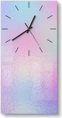 Produktbild von DEQORI Glasuhr 30x60 cm Modern 'Milchglas vor Pastell' Wanduhr Glas Uhr Design leise