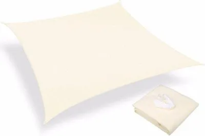 Obrázok produktu pre Odolná slnečná plachta, odolná voči UV žiareniu, obdĺžniková, priedušná plachta, 3 x 5 m, biela
