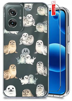 Productafbeelding van Beschermhoes voor de Motorola G55 5G – Zomerdesigns, kleurrijke, transparante hoes + beschermglas voor het scherm