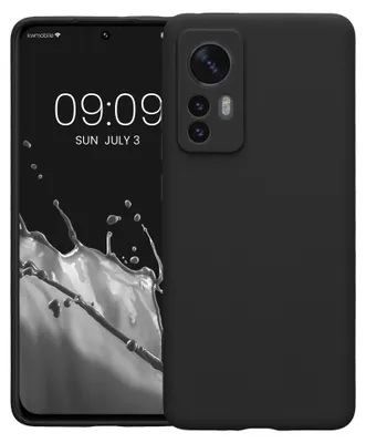 Produktbild von kwmobile Handyhülle für Xiaomi 12 / 12X Hülle - weiches Handy Silikon Case - Schutzhülle Cover - Schwarz matt