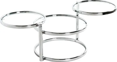 Produktbild von HAKU Möbel Couchtisch chrom - Maße: B 58-140 cm x H 43 cm x T 50 cm; 64830