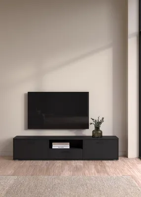 Obrázok produktu pre Mediálny lowboard / TV nábytok čierny matný