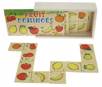 Produktbild von ADAR Bilderd-Domino Holz mit Früchten Lernspiel
