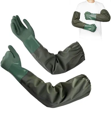 Produktbild von Wasserdichte Lange Gartenhandschuhe 70 cm für Aquarien, Gartenarbeit, Fischen und Pflege