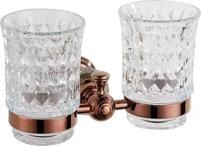 Produktbild von Mexen Estela Doppelter Zahnputzbecher, Rosa Gold - 7011552-60