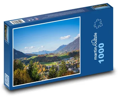 Produktbild von Puzzle 1000 Naturpanorama von Stadt und Dorf - martinpuzzle