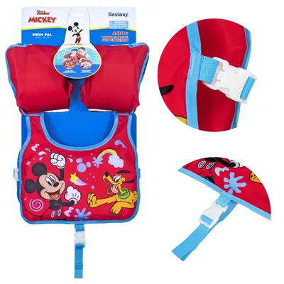Produktbild von Bestway® Disney Junior® Swim Safe ABC™ Schwimmflügelweste Stufe B Mickey & Friends mit Textilbezug, 3-6 Jahre
