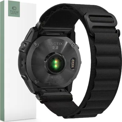 Image de Tech-Protect Nylon Pro Klockarmband För Garmin Fenix 6X/7X Etc - Svart