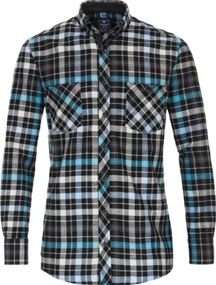 Produktbild von REDMOND Langarmhemd Schwarz/Bunt kariert 2XL Comfort Fit