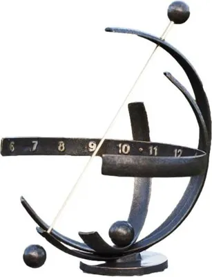 Produktbild von Schöne Sonnenuhr aus Bronze perfekt für den Garten den Vorgarten oder die Terrasse ist Frostfest Witterungsbeständig und Neu 47cm H, BOGA-1878