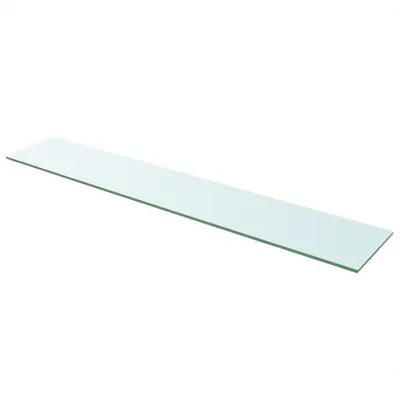 Image de Panneaux d'étagère 2 pcs Verre Transparent 110 x 20 cm