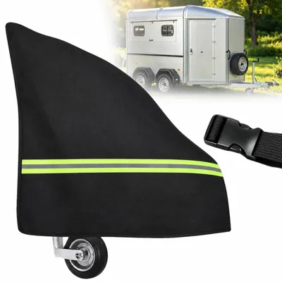 Disselhoes für Caravan, 600D Oxford, 110x104 cm, mit Reflektierstreifen