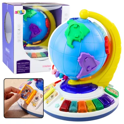 Produktbild von Interaktiver pädagogischer Musikglobus für Kleinkinder, Kontinente und Tiere
