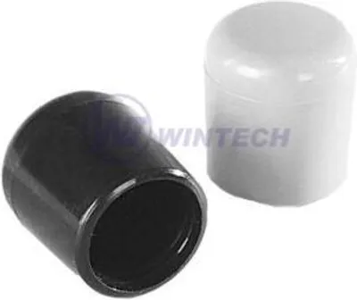 Produktbild von Rohrstopfen rund-außen 27mm, schwarz / Packung 100 Stück