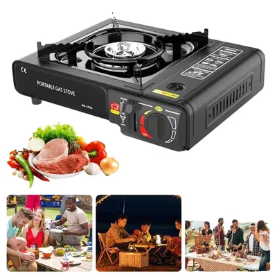 Produktbild von Gasherd, 2400 Watt, Einzelbrenner, kompaktes Design, Kochen im Freien, automatische Abschaltung