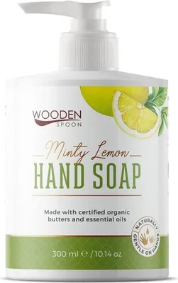 Produktbild von Natürliche Handseife Minz Zitrone Holzsöffel 300 ml