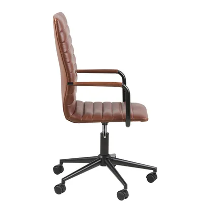 Zdjęcie produktu dla Winslow krzesło biurowe imitacja skóry   brązowa.