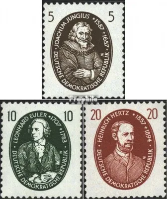 Produktbild von Briefmarken DDR 1957 Mi 574-576 (kompl.Ausg.) postfrisch Berühmte Naturwissenschaftler