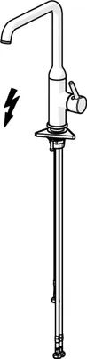 Produktbild von HANSA HANSAVANTIS Style Küchenarmatur, Niederdruck, Ausladung 255mm, schwenkbarer Auslauf, 54221107