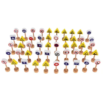 Produktbild von Kinder hölzerne Straße Zeichen Playset,Straße Zeichen Playset,Straße Straße Verkehrsschilder Modell,Spielzeug Verkehrszeichen,Verkehrszeichen für Kinder,Vorschule Spielzeug