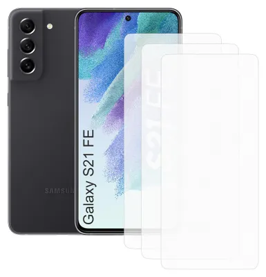 Produktbild von Drei Stück (3x) Display-Schutzfolie Displayschutz-Glas 9H Glas für Samsung Galaxy S21 FE