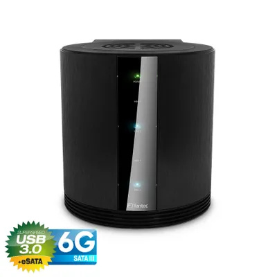 Produktbild von FANTEC SQ-35U3E-6G RAID schwarz 4x3,5  SATA HDD USB3.0 eSATA