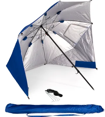 Produktbild von Sonnenschirm Strand Balkon Strandmuschel XXL 2IN1 Strandschirm Sonnenschutz UV-Schutz 50