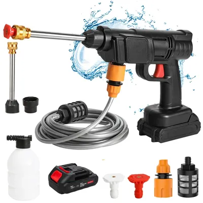 Immagine prodotto di Idropulitrici - Idropulitrici a batteria - 1500 W - 30 bar - 21 V - 1 batteria - Ideale per il lavaggio auto
