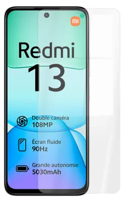 Image de 1001Coques - Film verre trempé de protection compatible avec Xiaomi Redmi 13 4G - Anti-rayures écran