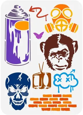 Immagine prodotto di Stencil per graffiti, da realizzare, formato A4, 21x29,7 cm