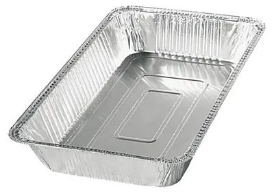 Produktbild von 50 Aluschalen 1/1 GN rechteckig 80 mm tief 8500 ml 527x326 mm, robuste Verpackung