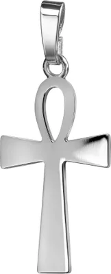 Produktbild von JEVELION Kreuz-Anhänger Henkelkreuz Ägyptisches Kreuz Hochglanz Silberkreuz 925 Sterling-Silber für Damen, Herren und Kinder Kettenanhänger + Schmuck-Etui