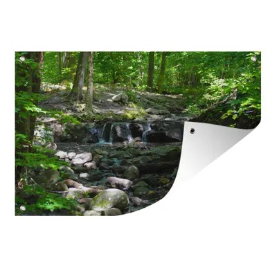 Obrázek produktu pro MuchoWow® Zahradní plakáty - Malý vodopád v potoce v Pensylvánii - 120x180 cm - Zahradní dekorace