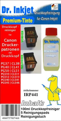 Produktbild von IRP441 - Druckkopfreinigungsset für Canon Druckkopfpatronen Black und Color