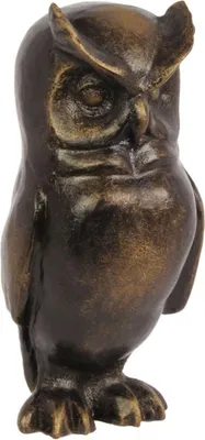 Produktbild von Casa Padrino Luxus Bronzefigur Eule Bronze 7,9 x 7,8 x H. 16,6 cm - Bronze Skulptur