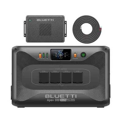 Produktbild von BLUETTI Solar Generator Apex 300 & Charger 2, 2764,8Wh Batterie Backup,1200W Alternator Charger, 2,8 Std. schnelle Auto-Ladung für Autoreisen,Notfälle