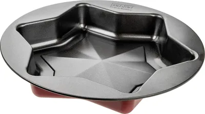 Productafbeelding van Zenker Sternvorm Ø28 cm, "Sparkling Christmas", hoogwaardige bakvorm met antiaanbaklaag voor gemakkelijk bakken, ovenvorm voor bijzondere creaties (kleur: zwart/rood)
