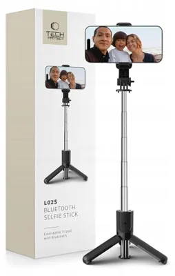 Produktbild von Tech-Protect Selfie Stick Stativ L02S – Lang, Stabil, Bluetooth, Vlog