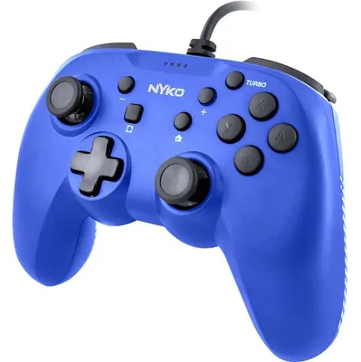Produktbild von Nyko Prime Controller for Nintendo Switch, Gamepad, Nintendo Switch, Home button, Menü-Taste, Schaltfläche Auswählen, Turbo-Taste, Kabelgebunden, USB, Blau